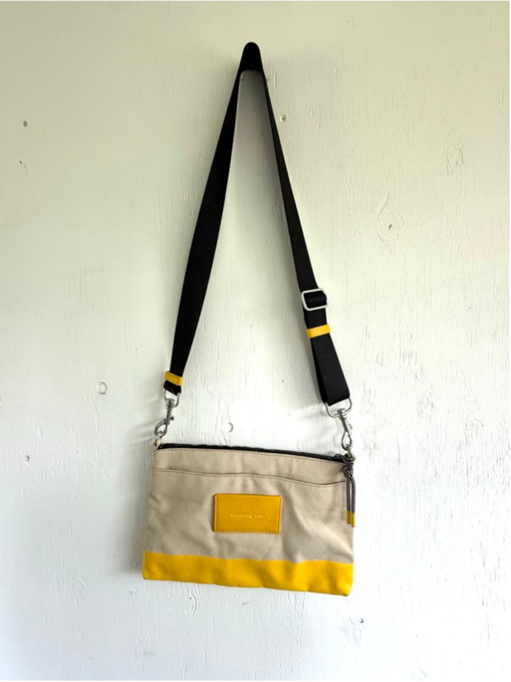 Treasure & Bond Canvas Crossbody Bag - Yellow/Beige